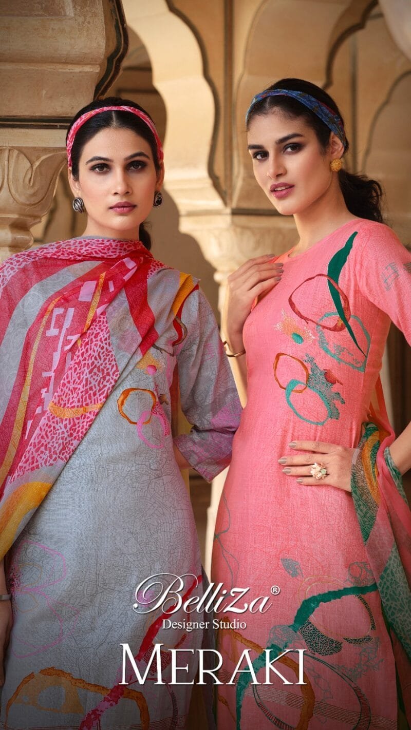 Meraki Belliza Designer Studio Wholesale Cotton Dress Material