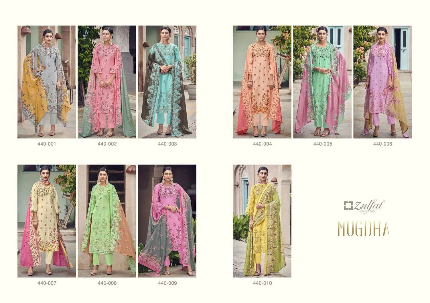 Mugdha Zulfat Designer Suits Handwork Collection