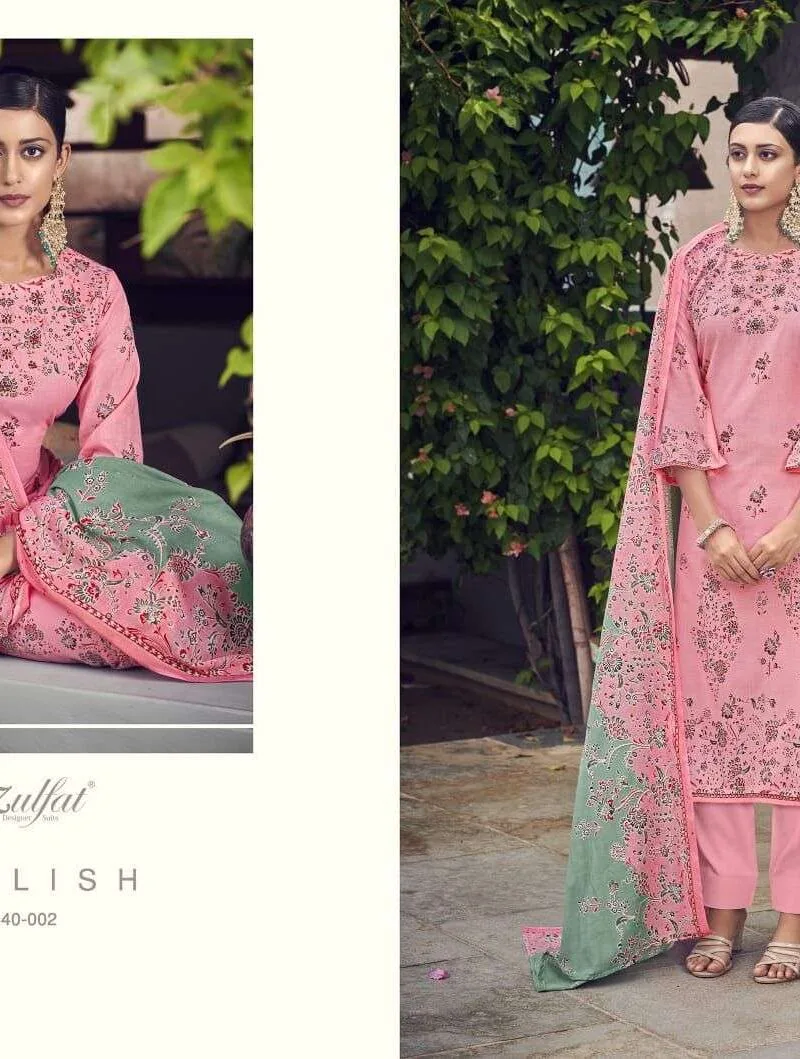 Mugdha Zulfat Designer Suits Handwork Collection