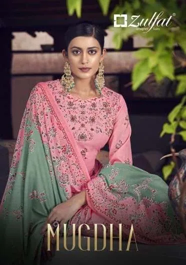 Mugdha Zulfat Designer Suits Handwork Collection