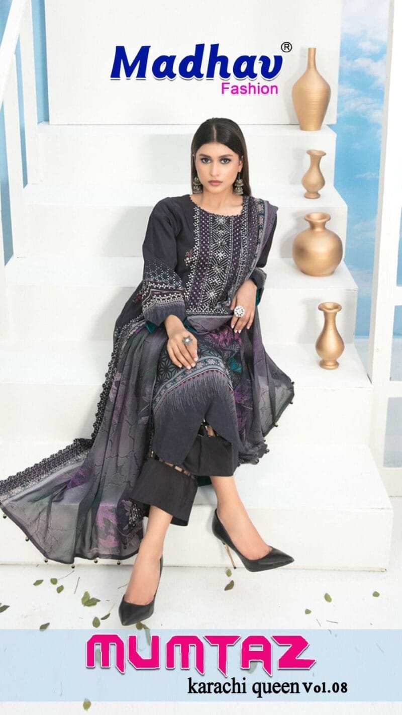 Mumtaz Karachi Vol 8 Madhav Fashion Wholesale Cotton Dress Material