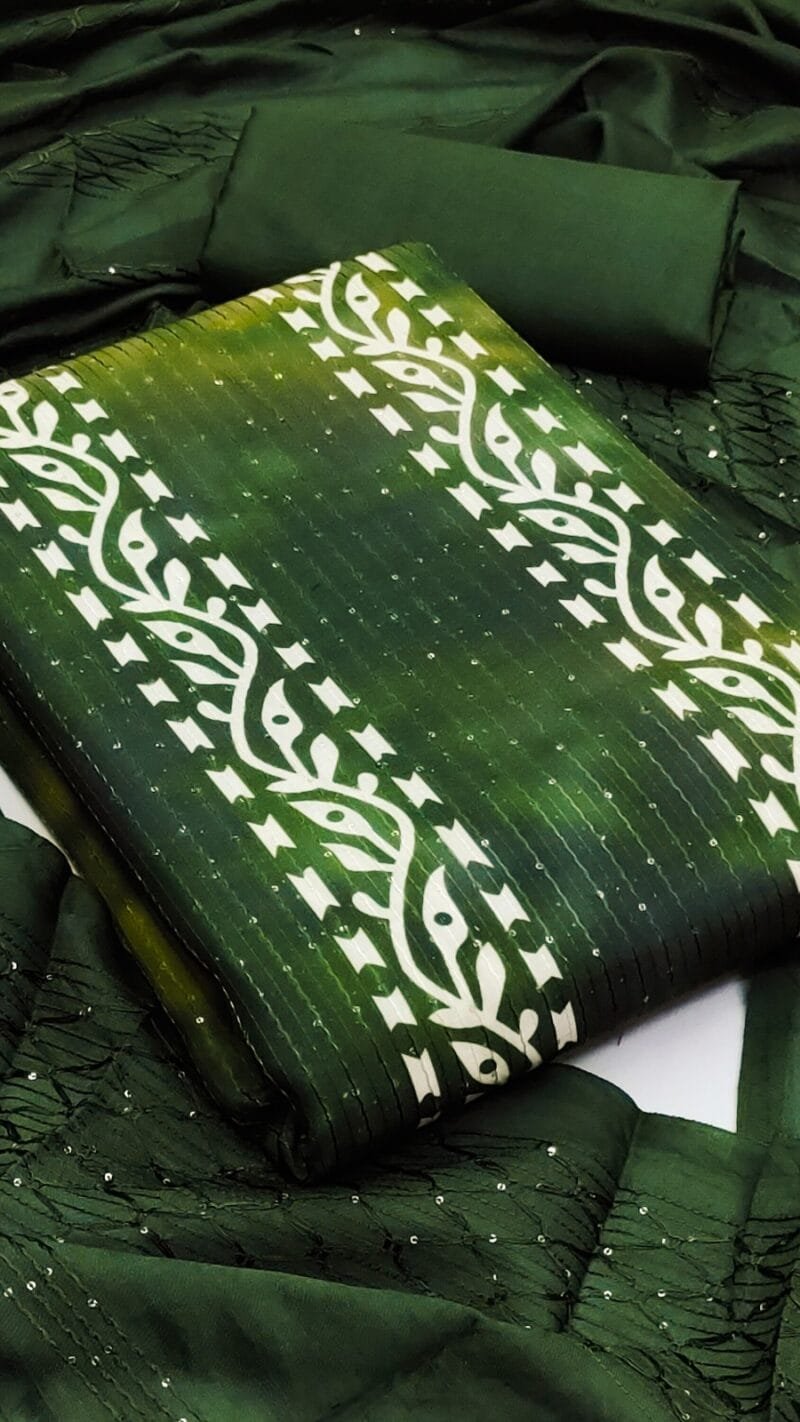 Muslin Croset Work with Print Wholesale Dress Material