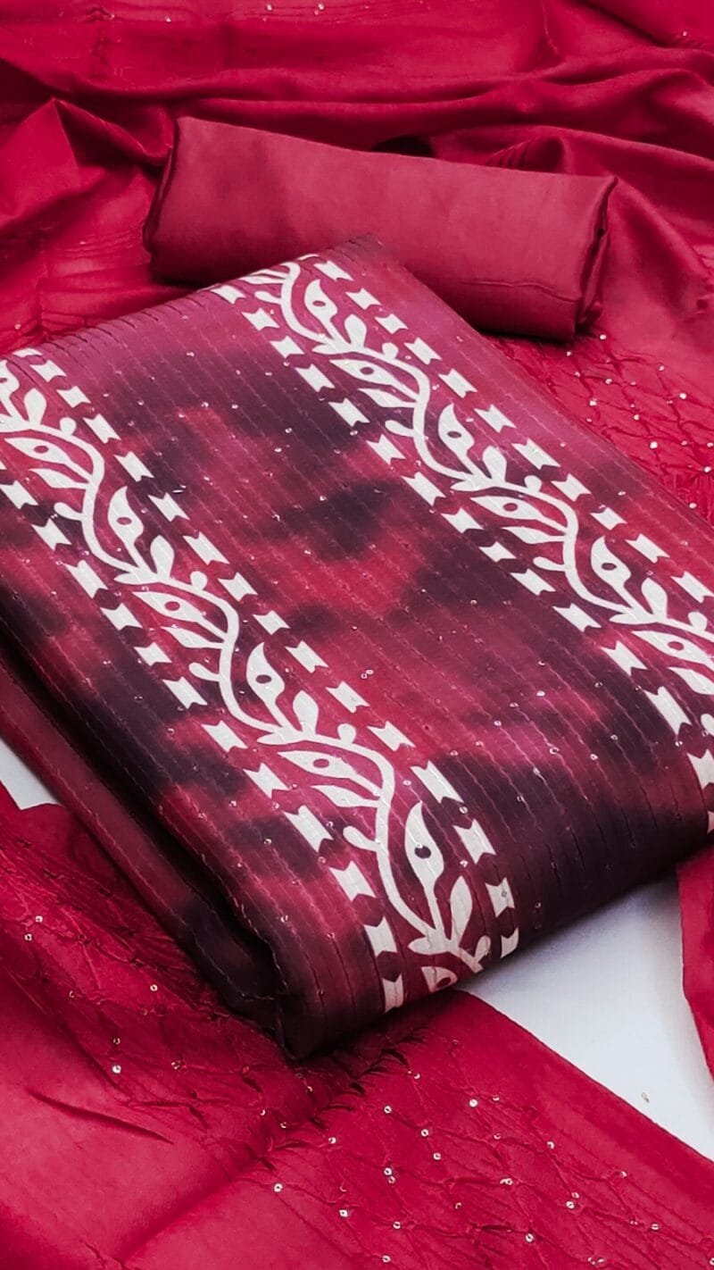 Muslin Croset Work with Print Wholesale Dress Material