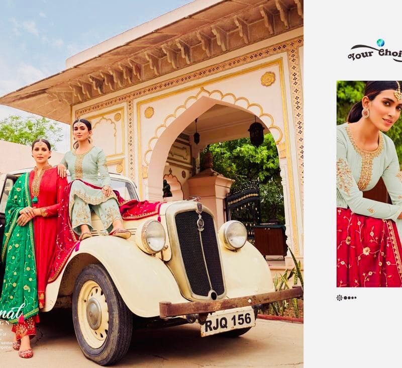 Mutiyar Your Choice Long Peplum With Heavy Dupatta