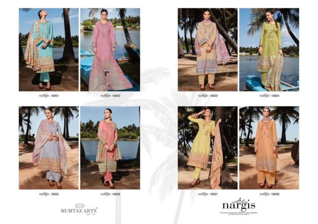 Nargis Mumtaz Arts Pure Lawn Camric Wholesale Dress Material
