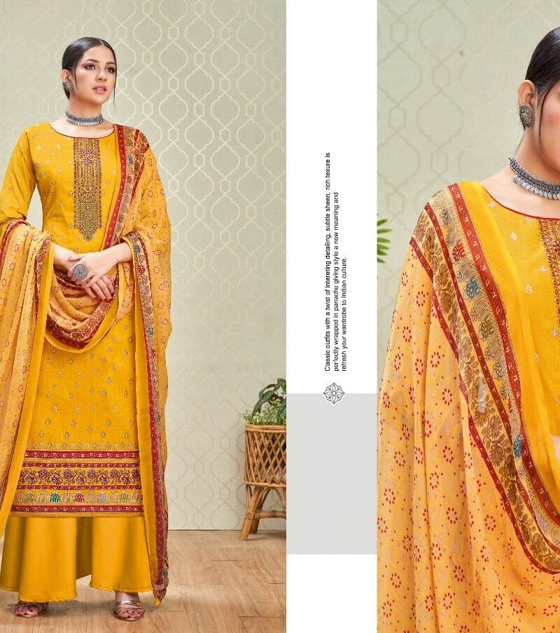 Naureen Harshit Fashion Pure Cambric Cotton Print with Embroidery