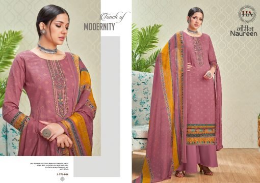 Naureen Harshit Fashion Pure Cambric Cotton Print with Embroidery