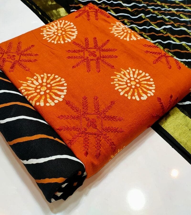 Nemi Wax Batik Leriyu With Work Vol 7 Wholesale Cotton Dress Material