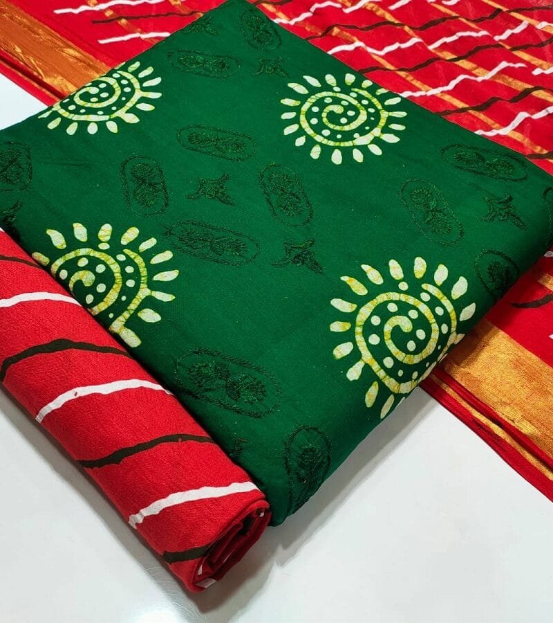 Nemi Wax Batik Leriyu With Work Vol 7 Wholesale Cotton Dress Material