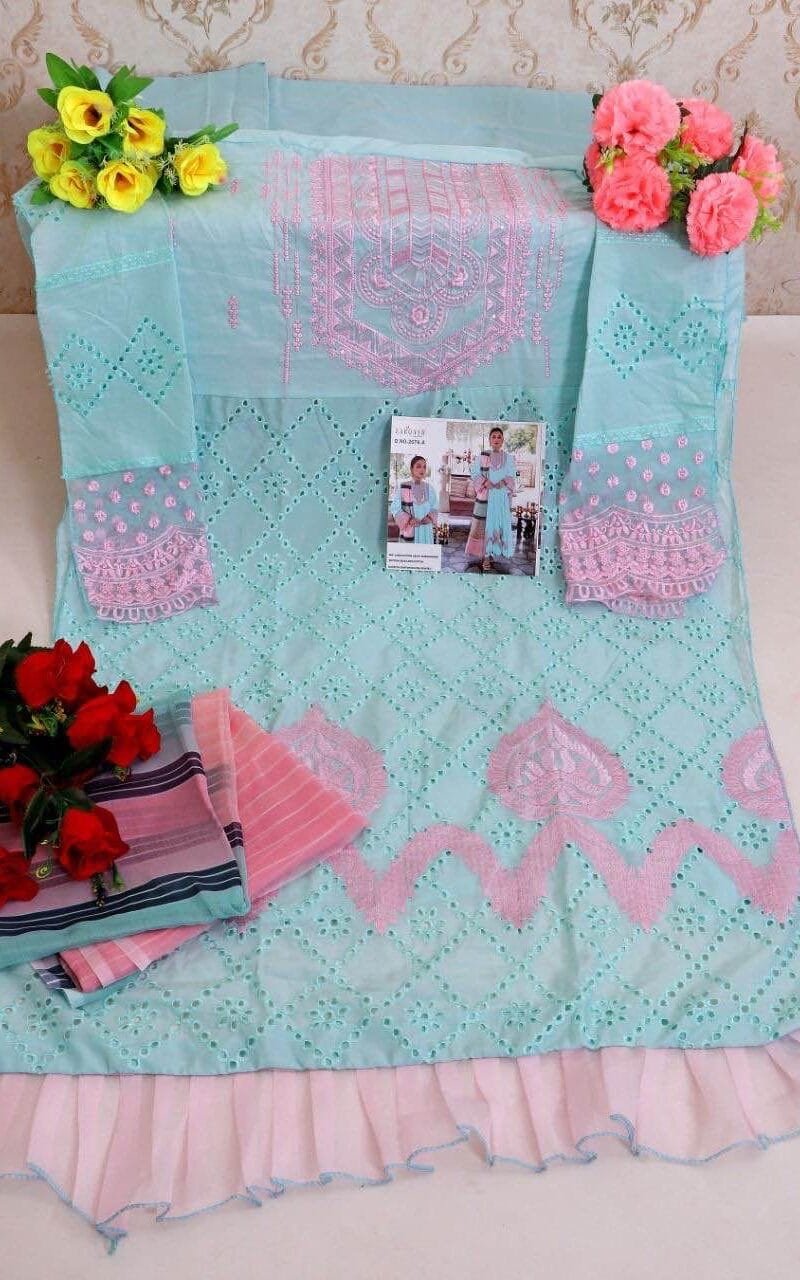 Noor Jahan Z-2076 Zarqash Lawn Cotton Pakistani Salwar Suits