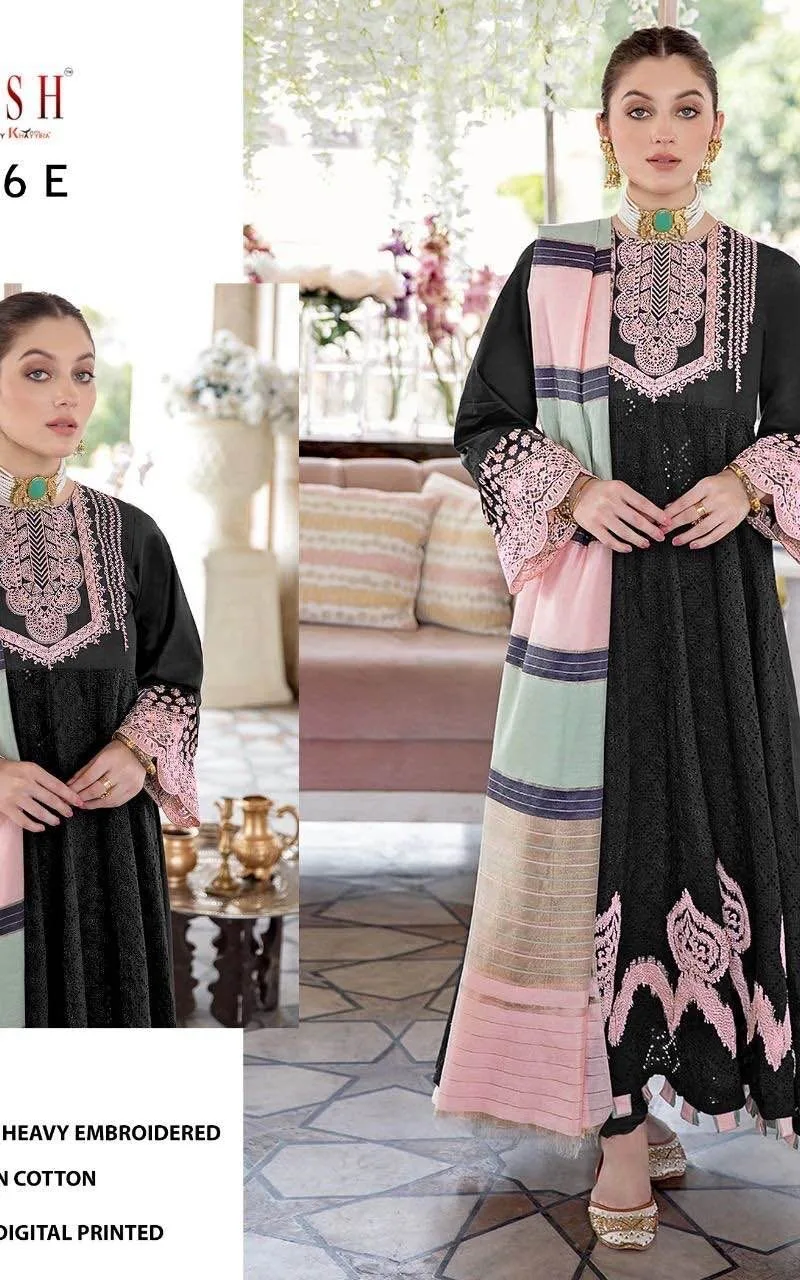 Noor Jahan Z-2076 Zarqash Lawn Cotton Pakistani Salwar Suits