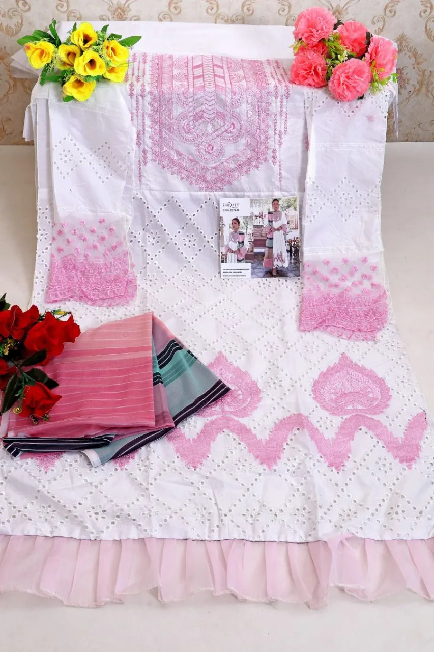 Noor Jahan Z-2076 Zarqash Lawn Cotton Pakistani Salwar Suits