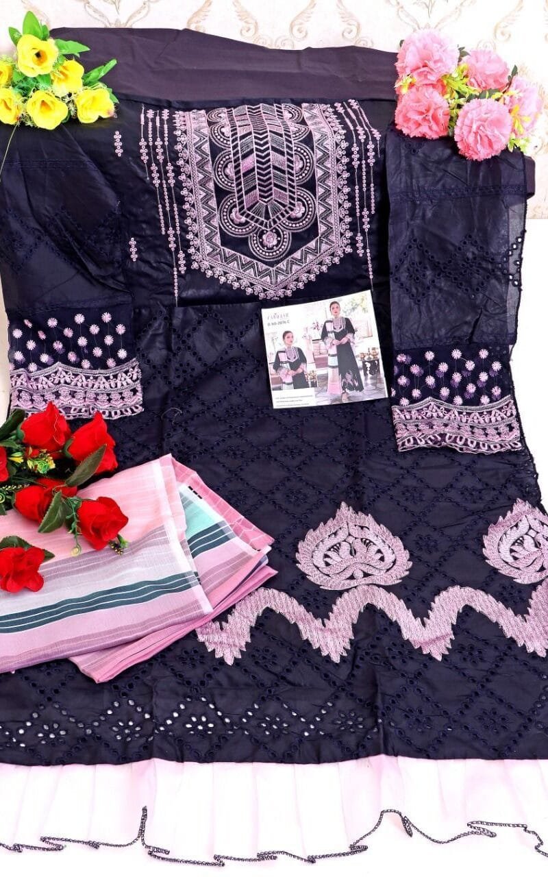 Noor Jahan Z-2076 Zarqash Lawn Cotton Pakistani Salwar Suits