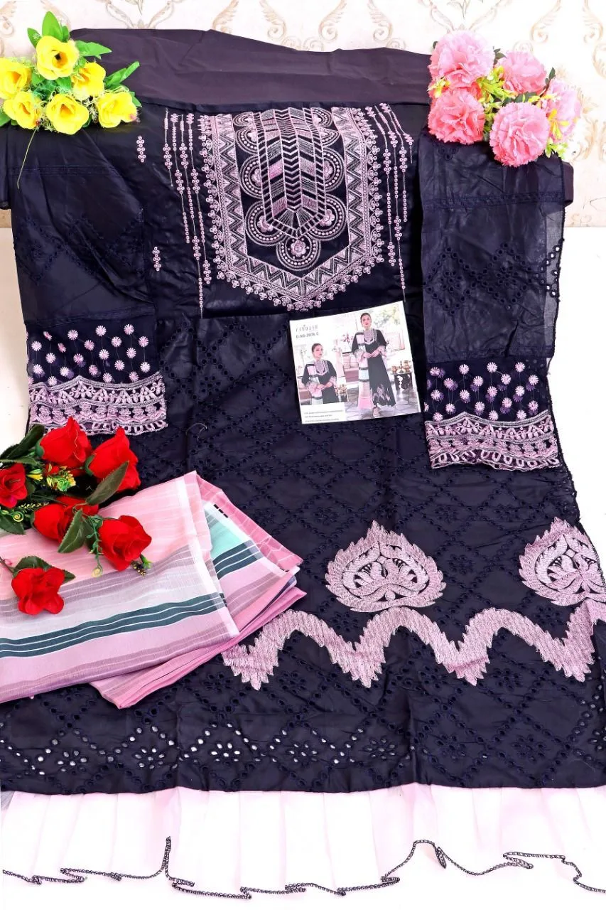 Noor Jahan Z-2076 Zarqash Lawn Cotton Pakistani Salwar Suits