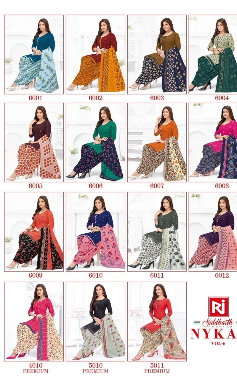 Nykaa Vol 6 Siddharth Wholesale Cotton Dress Material