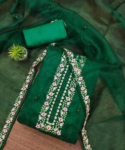 Organza Silk With Multi Sequence Work Wholesale Dress Material