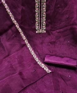 Organza Silk With Multi Sequence Work Wholesale Dress Material