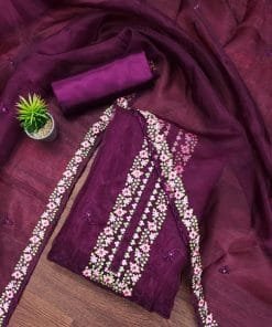 Organza Silk With Multi Sequence Work Wholesale Dress Material