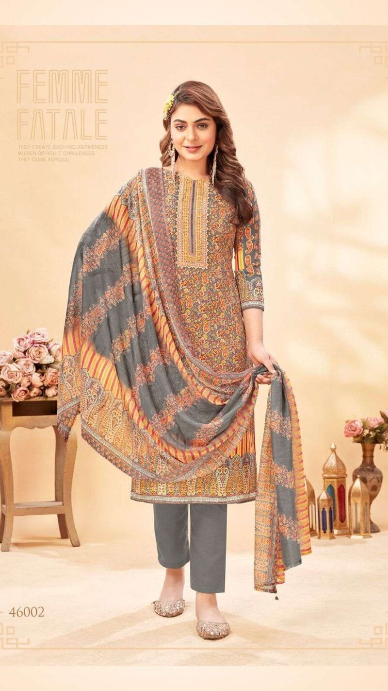 Panjabi Kudi Vol 46 Shiv Gori Silk Mills Wholesale Cotton Dress Material