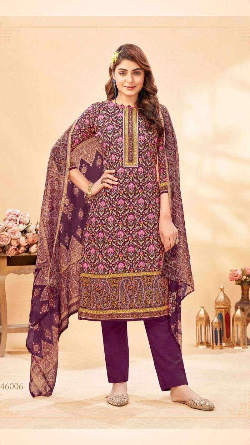 Panjabi Kudi Vol 46 Shiv Gori Silk Mills Wholesale Cotton Dress Material