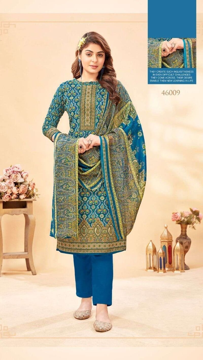 Panjabi Kudi Vol 46 Shiv Gori Silk Mills Wholesale Cotton Dress Material