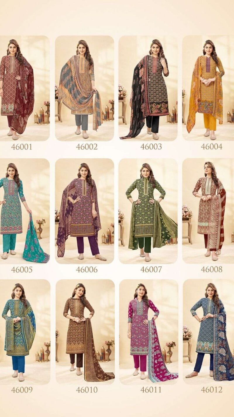 Panjabi Kudi Vol 46 Shiv Gori Silk Mills Wholesale Cotton Dress Material