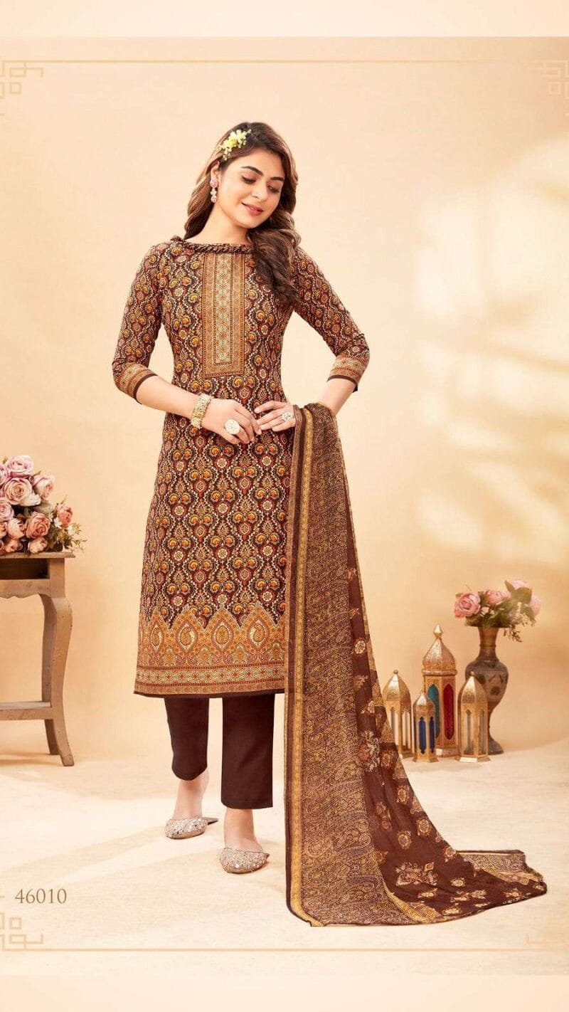 Panjabi Kudi Vol 46 Shiv Gori Silk Mills Wholesale Cotton Dress Material