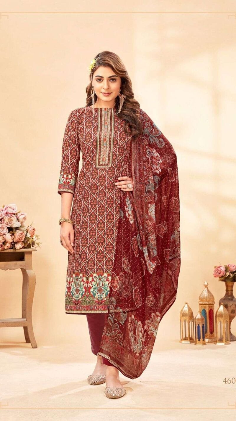 Panjabi Kudi Vol 46 Shiv Gori Silk Mills Wholesale Cotton Dress Material