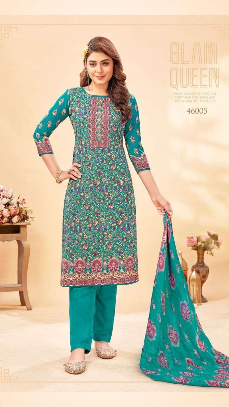 Panjabi Kudi Vol 46 Shiv Gori Silk Mills Wholesale Cotton Dress Material