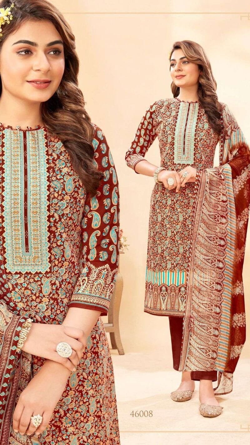 Panjabi Kudi Vol 46 Shiv Gori Silk Mills Wholesale Cotton Dress Material