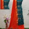 Pure Cotton Hand Bandhej Dress Material with Bottom Dupatta