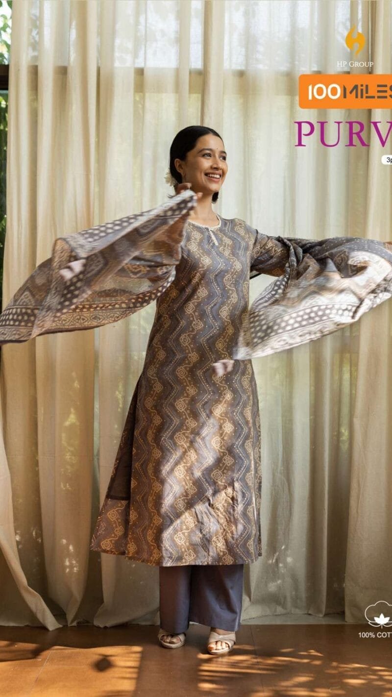 Purva 100miles 3 Psc Readymade Set