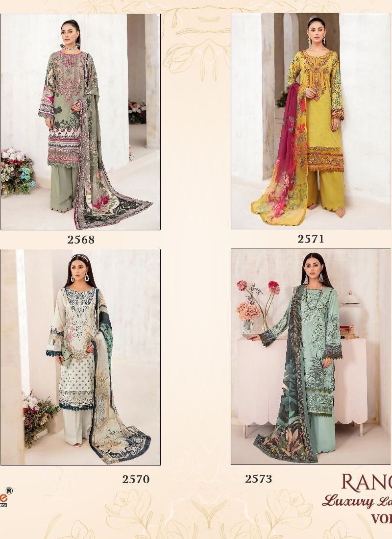 Rangrez Luxcury Lawn Collection Vol 2 Shree Fabs
