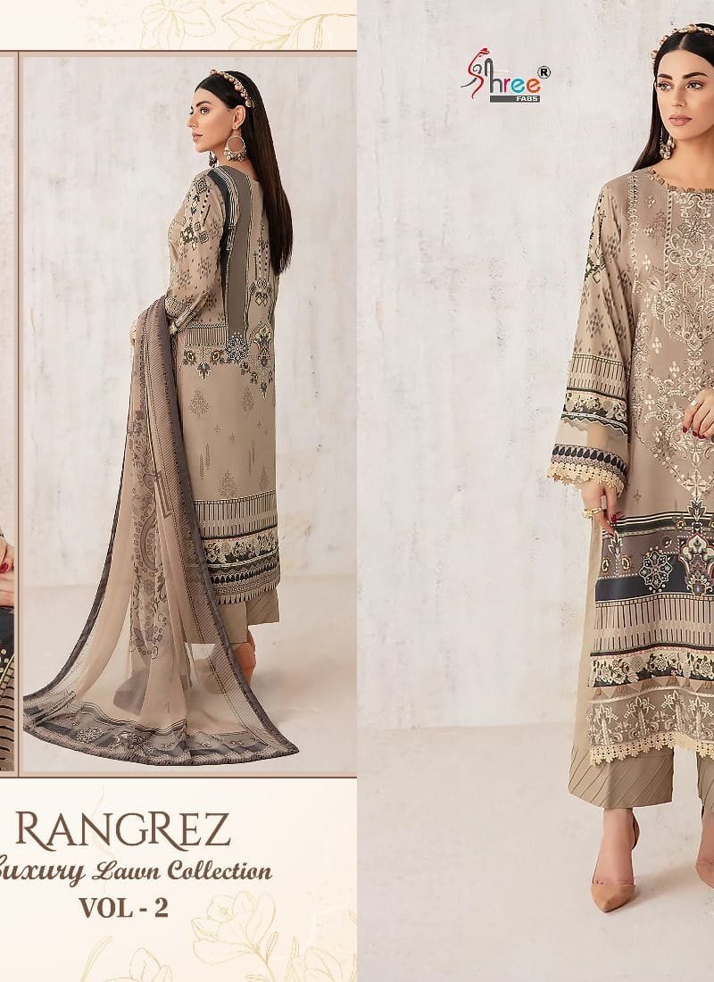 Rangrez Luxcury Lawn Collection Vol 2 Shree Fabs