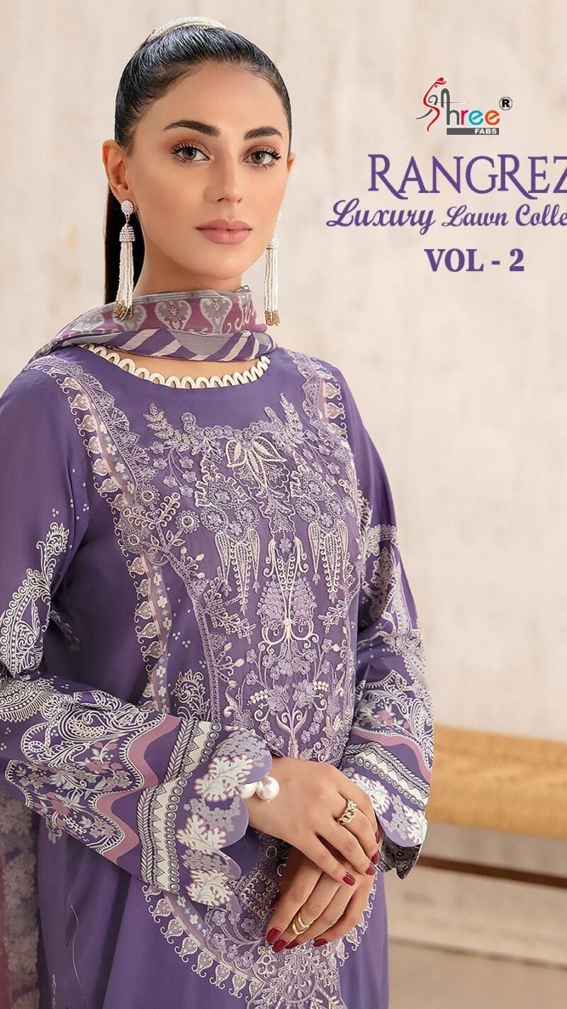 Rangrez Luxcury Lawn Collection Vol 2 Shree Fabs