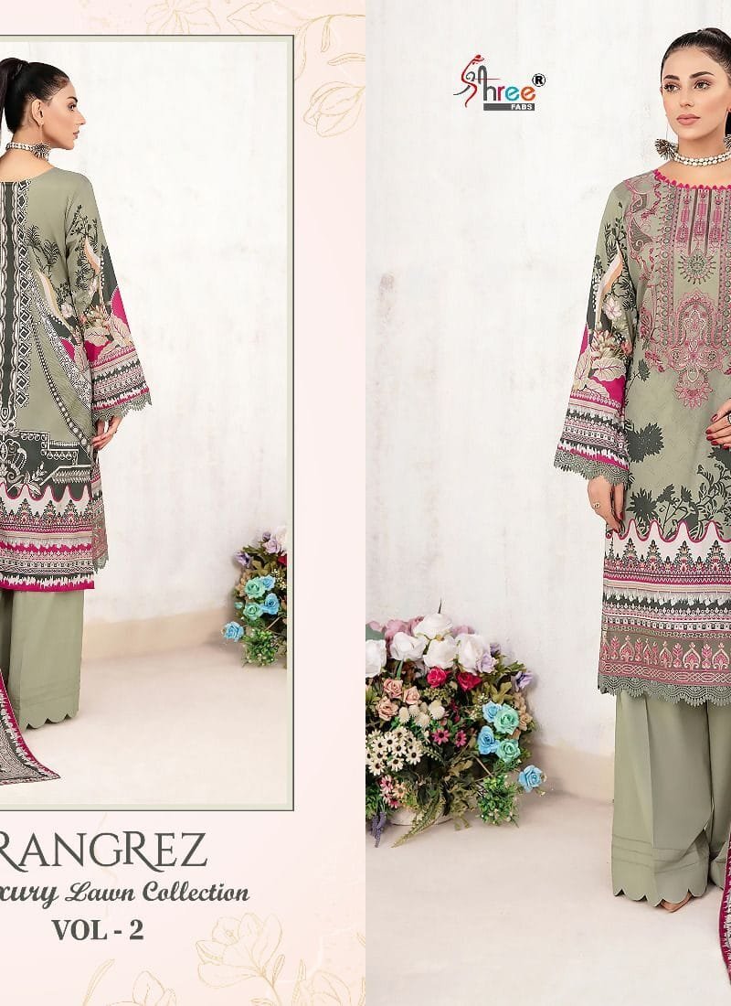 Rangrez Luxcury Lawn Collection Vol 2 Shree Fabs