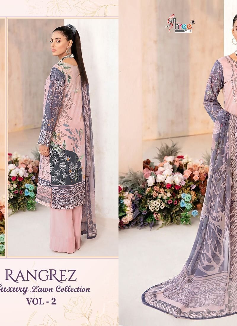 Rangrez Luxcury Lawn Collection Vol 2 Shree Fabs
