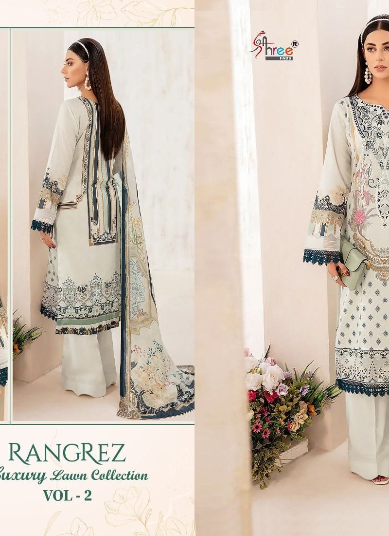 Rangrez Luxcury Lawn Collection Vol 2 Shree Fabs