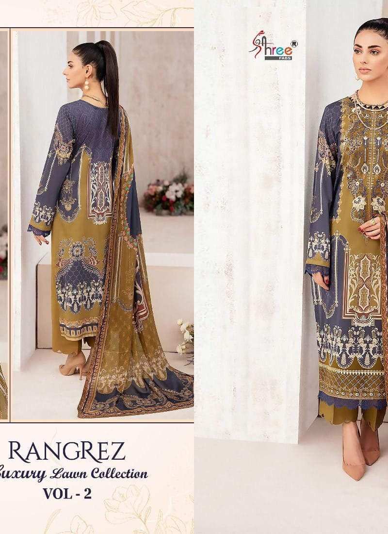 Rangrez Luxcury Lawn Collection Vol 2 Shree Fabs