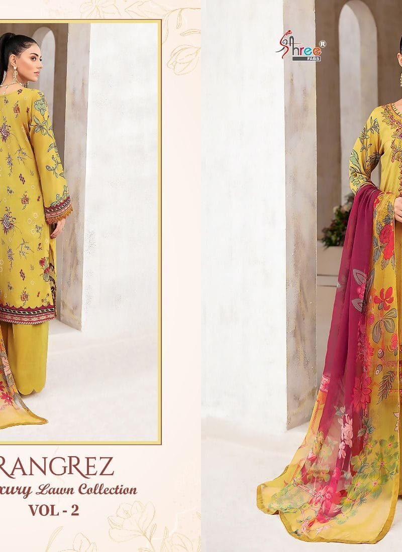 Rangrez Luxcury Lawn Collection Vol 2 Shree Fabs