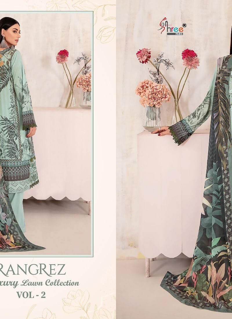 Rangrez Luxcury Lawn Collection Vol 2 Shree Fabs