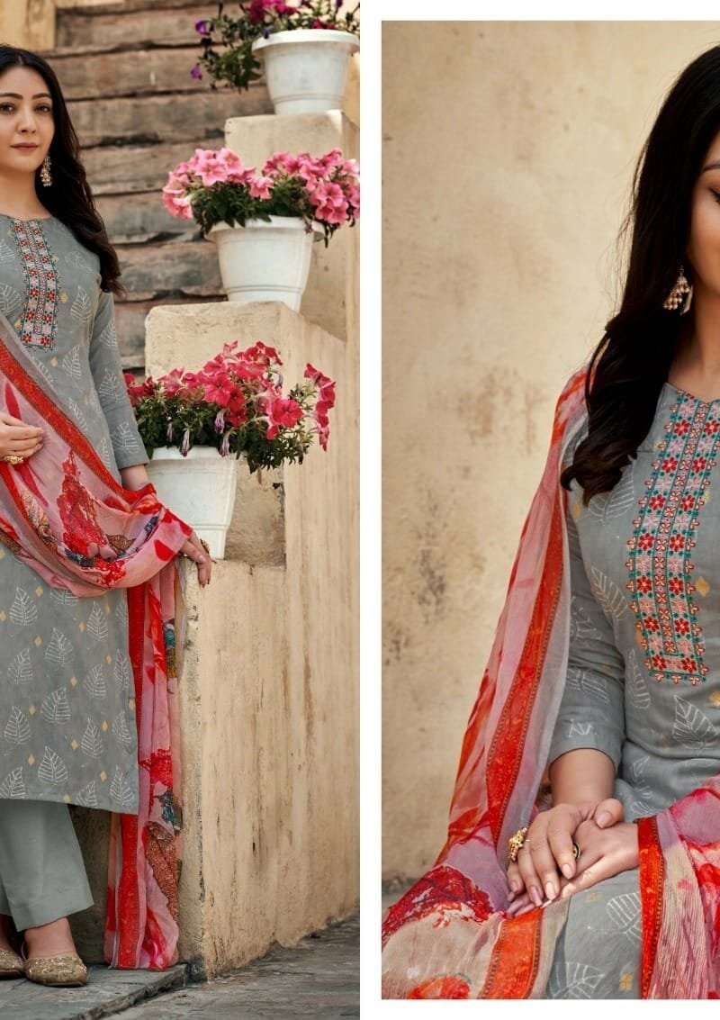 Ruhaani Vol 3 Rk Gold Pure Jam With Embroidery Wholesale Dress Material