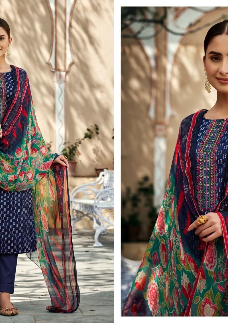Ruhaani Vol 3 Rk Gold Pure Jam With Embroidery Wholesale Dress Material