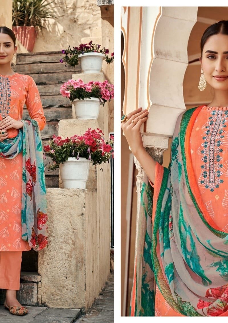 Ruhaani Vol 3 Rk Gold Pure Jam With Embroidery Wholesale Dress Material