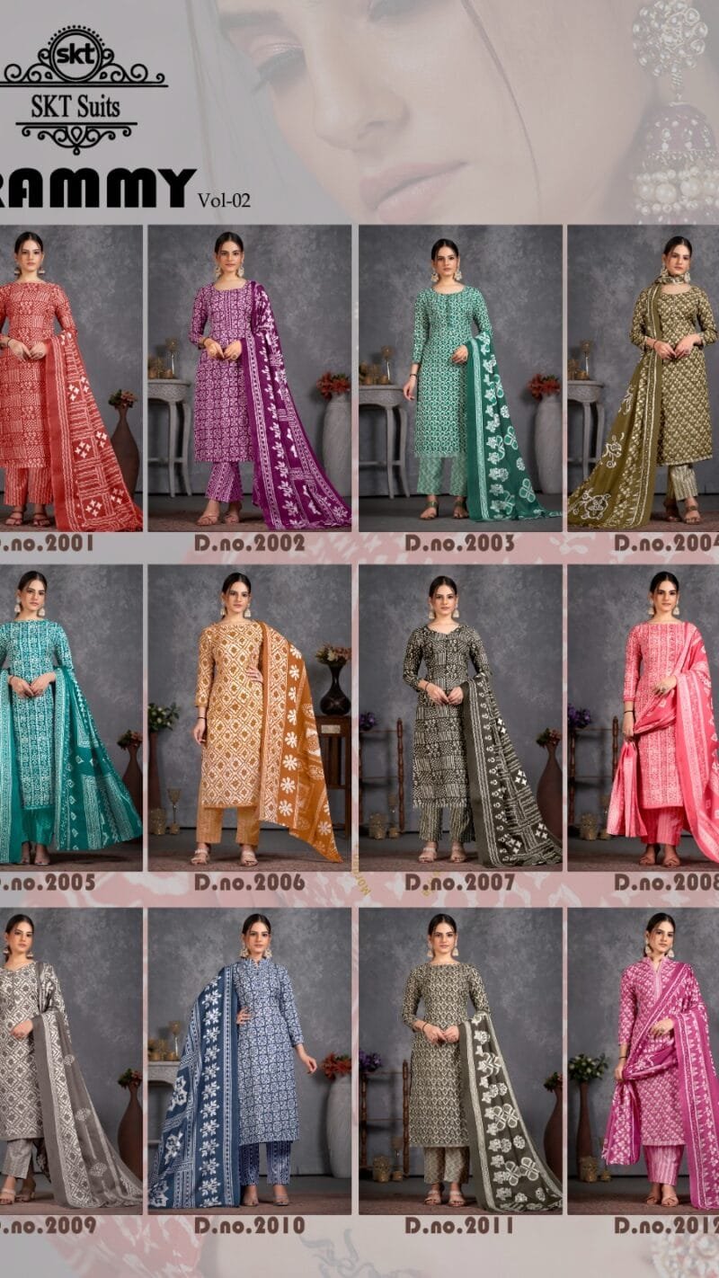 Rummy Vol 2 Skt Suits Batik Wholesale Cotton Dress Material