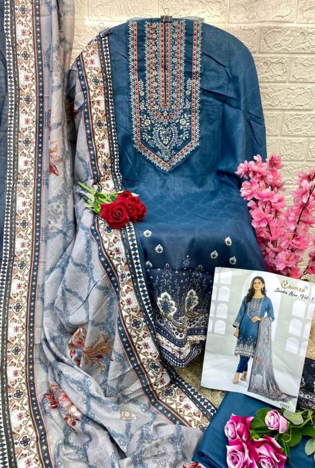 Saadia Noor Vol 1 Cosmos Embroidered Patch Work Collection