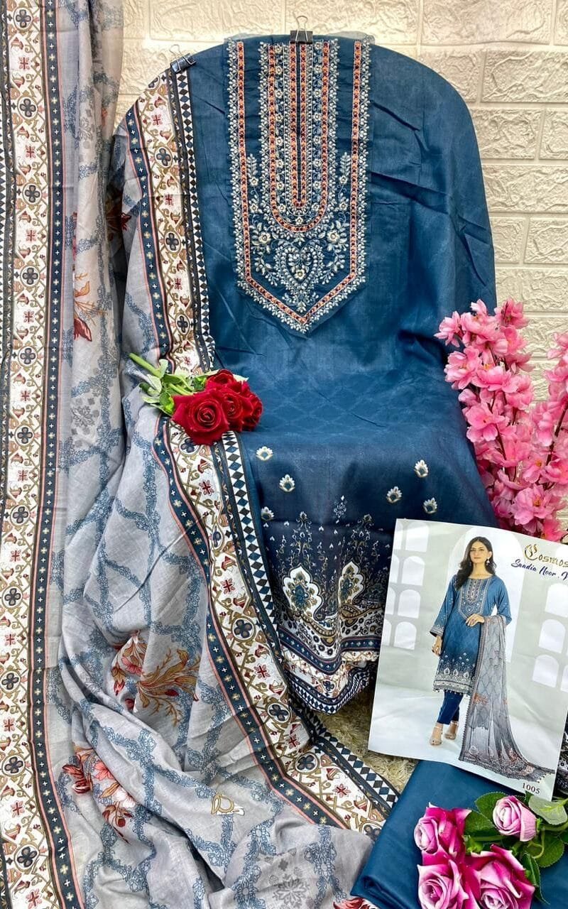Saadia Noor Vol 1 Cosmos Embroidered Patch Work Collection