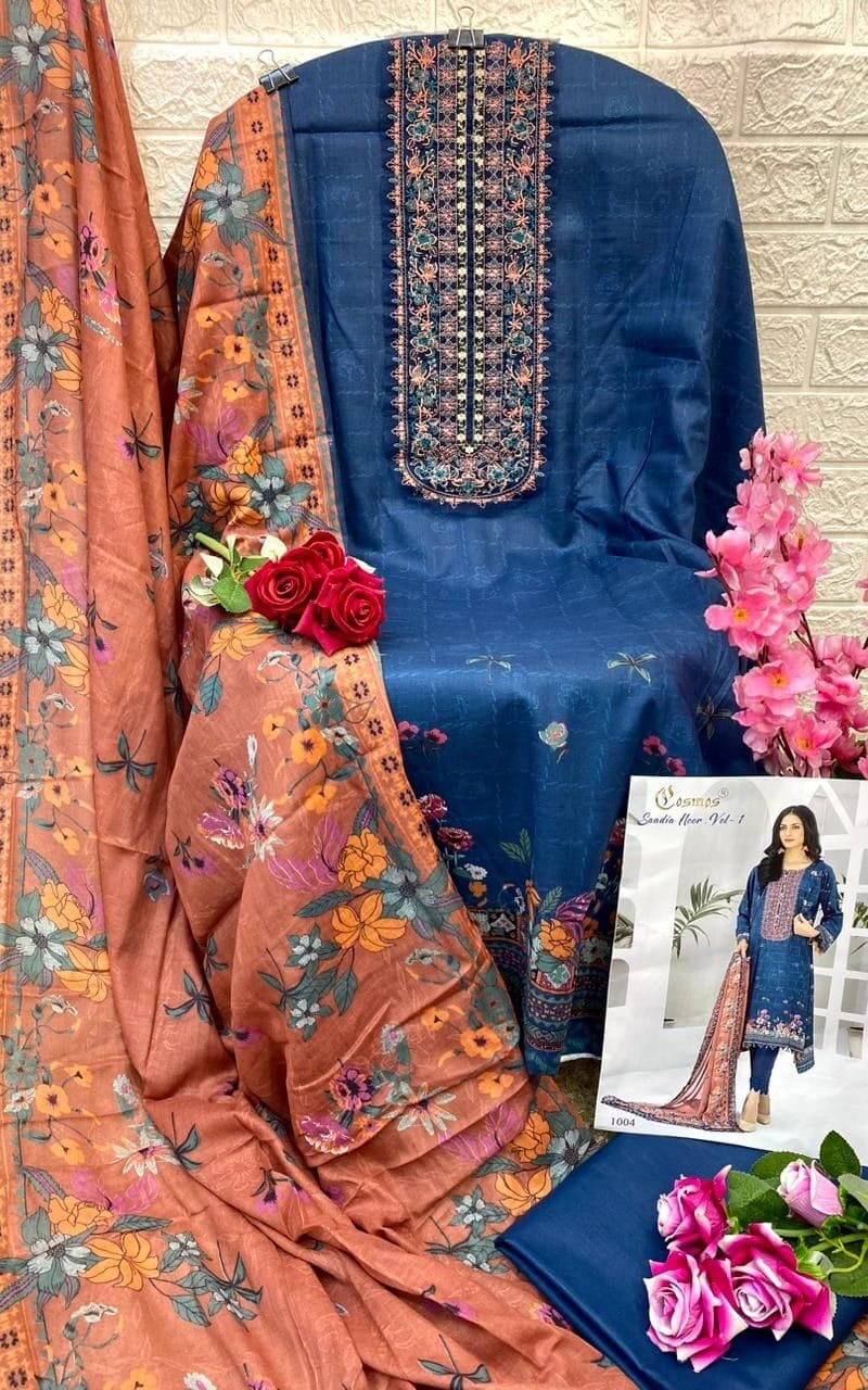Saadia Noor Vol 1 Cosmos Embroidered Patch Work Collection