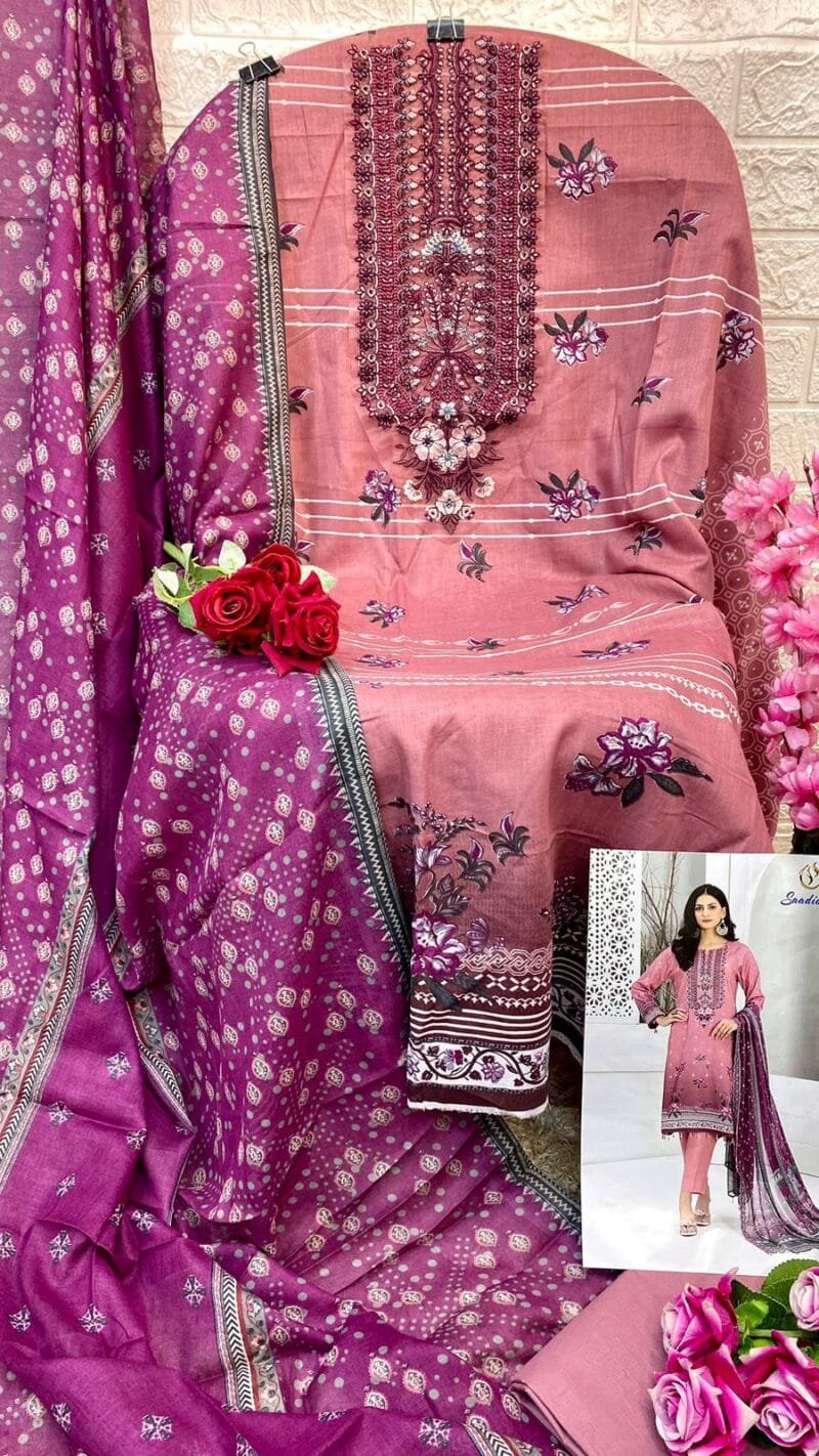 Saadia Noor Vol 1 Cosmos Embroidered Patch Work Collection