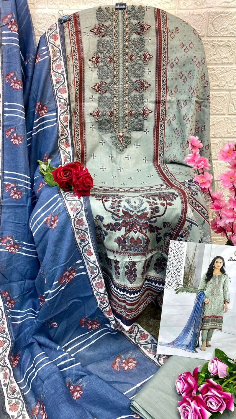 Saadia Noor Vol 1 Cosmos Embroidered Patch Work Collection